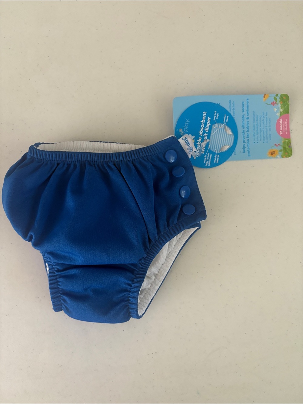 i play. Bright Blue Reusable Diaper Cover